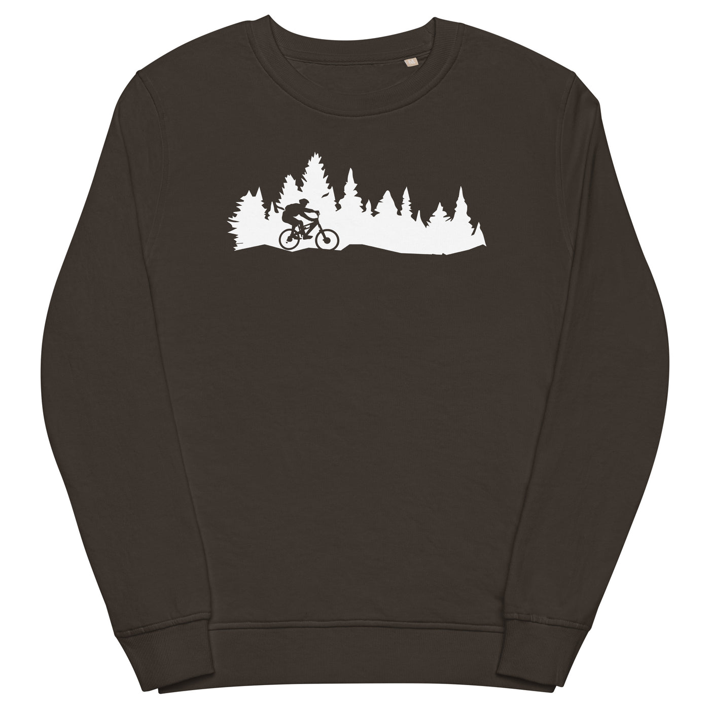 Bäume - Mountainbiking - (M) - Unisex Premium Organic Sweatshirt xxx yyy zzz Deep Charcoal Grey