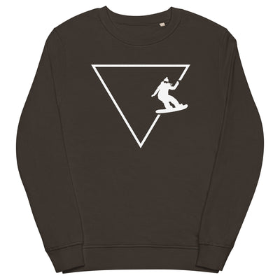 Dreieck 1 und Snowboarding - Unisex Premium Organic Sweatshirt snowboarden xxx yyy zzz Deep Charcoal Grey