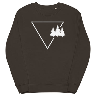 Dreieck 1 und Bäume - Unisex Premium Organic Sweatshirt camping xxx yyy zzz Deep Charcoal Grey