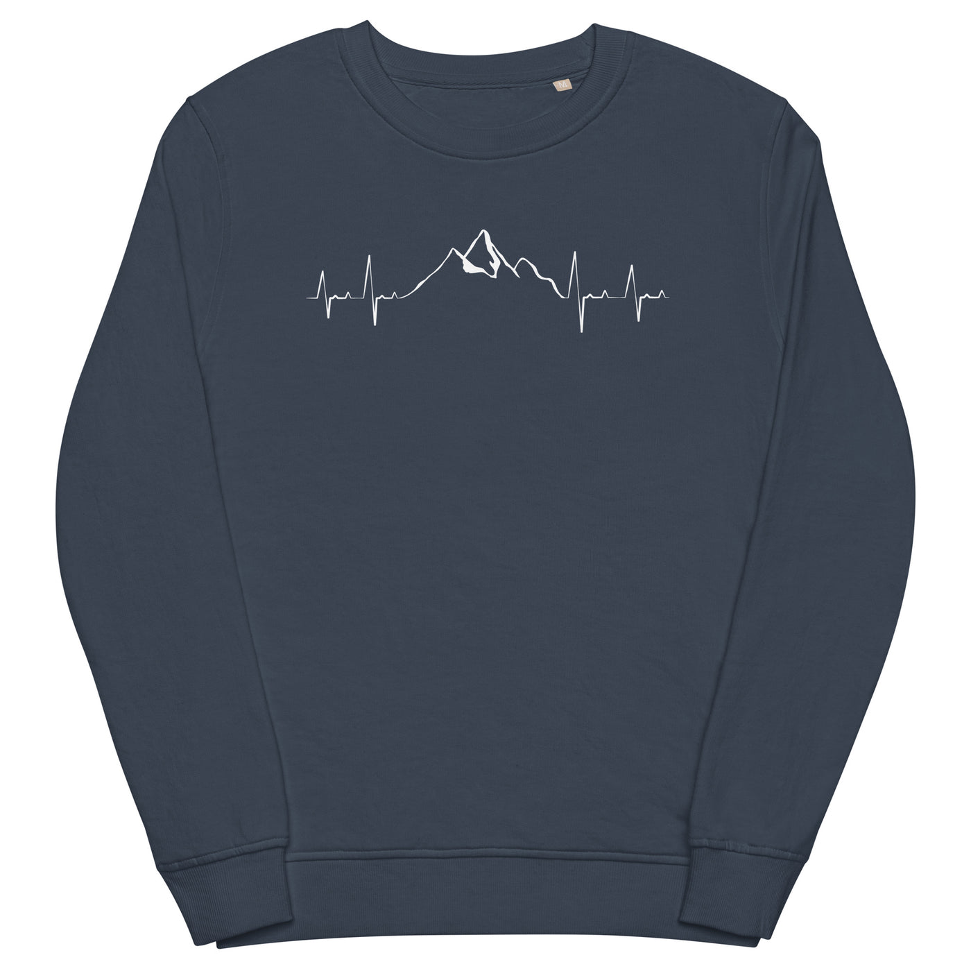 Herzschlag Berge - Unisex Premium Organic Sweatshirt berge klettern wandern Navyblau