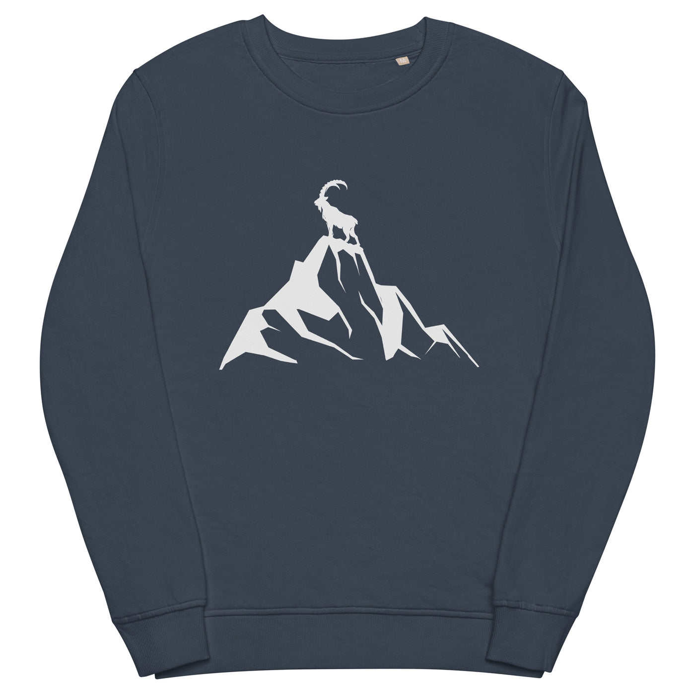 Steinbock am Berg - Unisex Premium Organic Sweatshirt berge wandern Navyblau