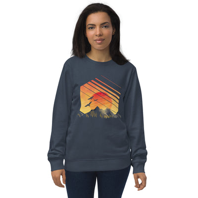 Sonnenaufgang Alpen - Unisex Premium Organic Sweatshirt berge Navyblau