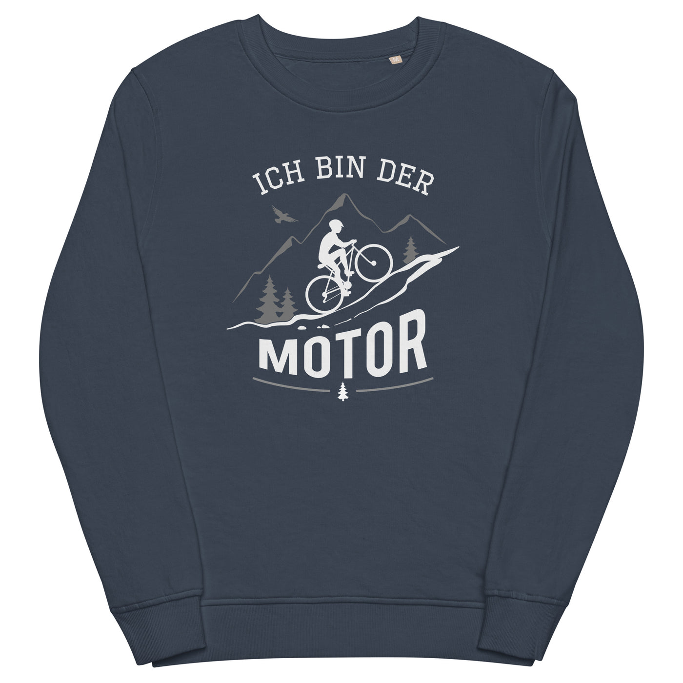 Ich bin der Motor - Unisex Premium Organic Sweatshirt mountainbike Navyblau