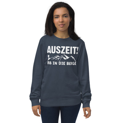 Auszeit, ab in die Berge - Unisex Premium Organic Sweatshirt berge wandern Navyblau