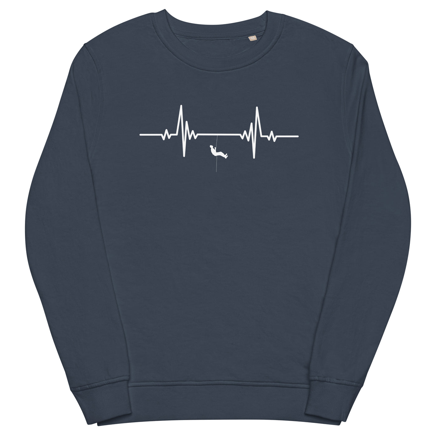 Heartbeat sport rock climbing - Unisex Premium Organic Sweatshirt klettern Navyblau