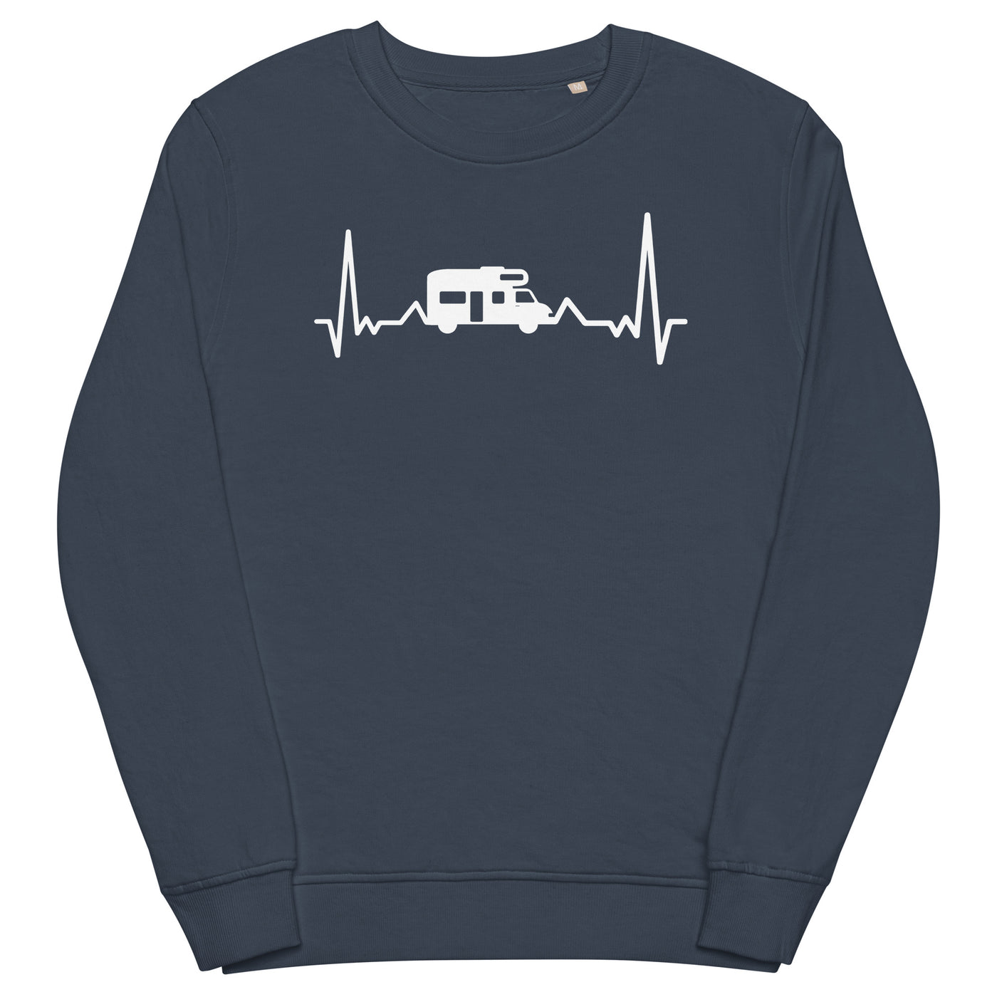 Herzschlag Camping - Unisex Premium Organic Sweatshirt camping Navyblau