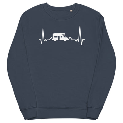 Herzschlag Camping - Unisex Premium Organic Sweatshirt camping Navyblau