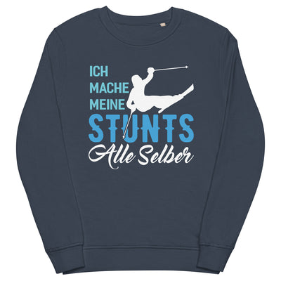 Ich mache meine Stunts alle selber - (S.K) - Unisex Premium Organic Sweatshirt klettern xxx yyy zzz French Navy