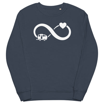 Infinity Heart and Camping 2 - Unisex Premium Organic Sweatshirt camping xxx yyy zzz French Navy