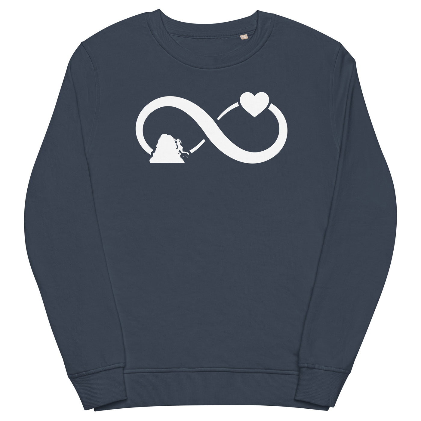 Infinity Heart and Climbing 1 - Unisex Premium Organic Sweatshirt klettern xxx yyy zzz French Navy