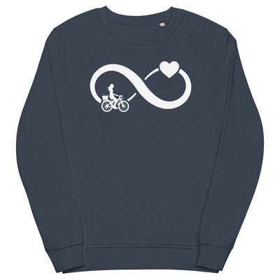 Infinity Heart and Cycling 2 - Unisex Premium Organic Sweatshirt fahrrad xxx yyy zzz French Navy