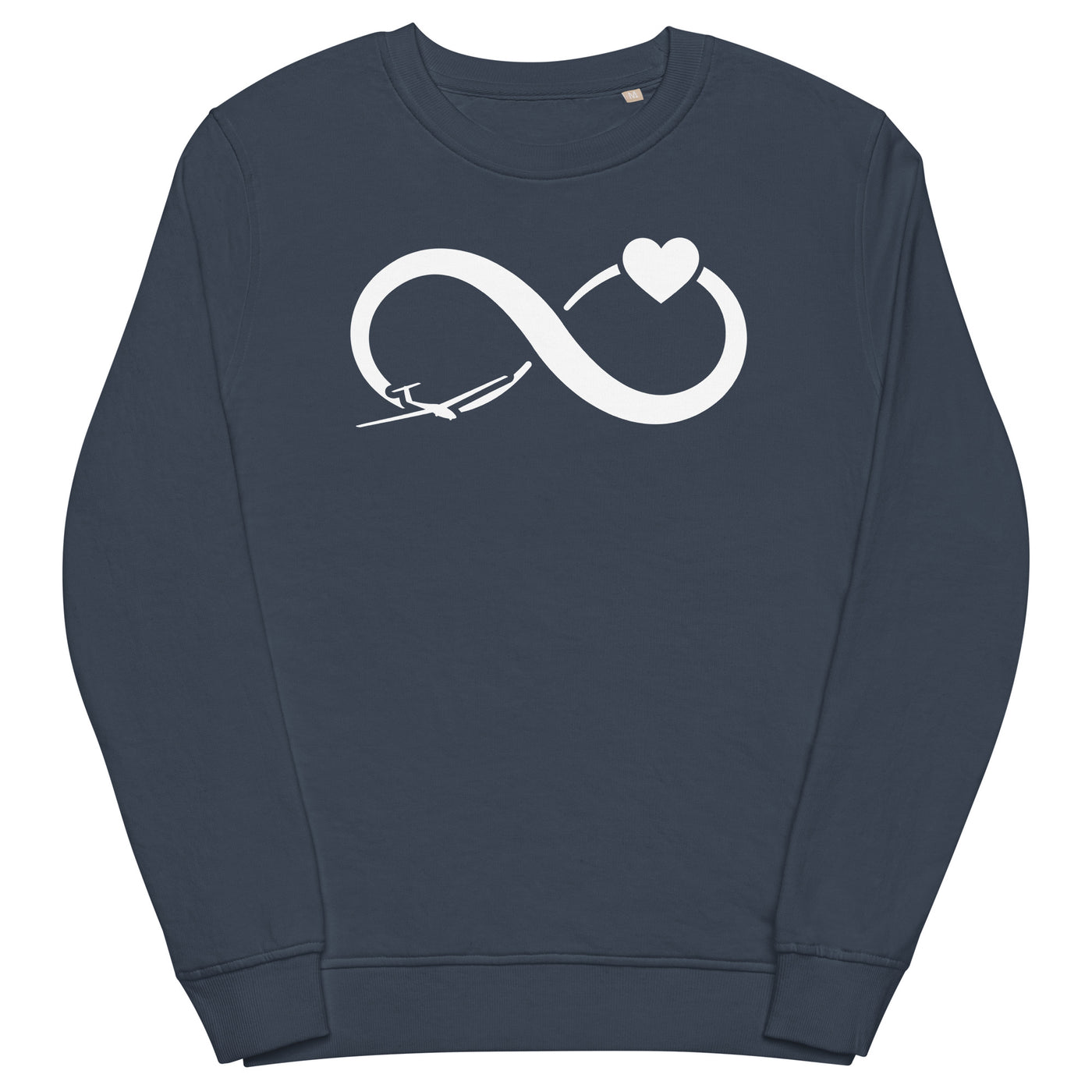 Infinity Heart and Sailplane - Unisex Premium Organic Sweatshirt berge xxx yyy zzz French Navy