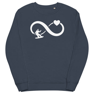 Infinity Heart and Snowboarding 1 - Unisex Premium Organic Sweatshirt snowboarden xxx yyy zzz French Navy