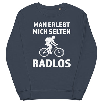 Man erlebt mich selten radlos - Unisex Premium Organic Sweatshirt fahrrad xxx yyy zzz French Navy