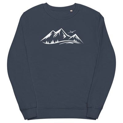 Berge und Segelflugzeug - Unisex Premium Organic Sweatshirt berge xxx yyy zzz French Navy