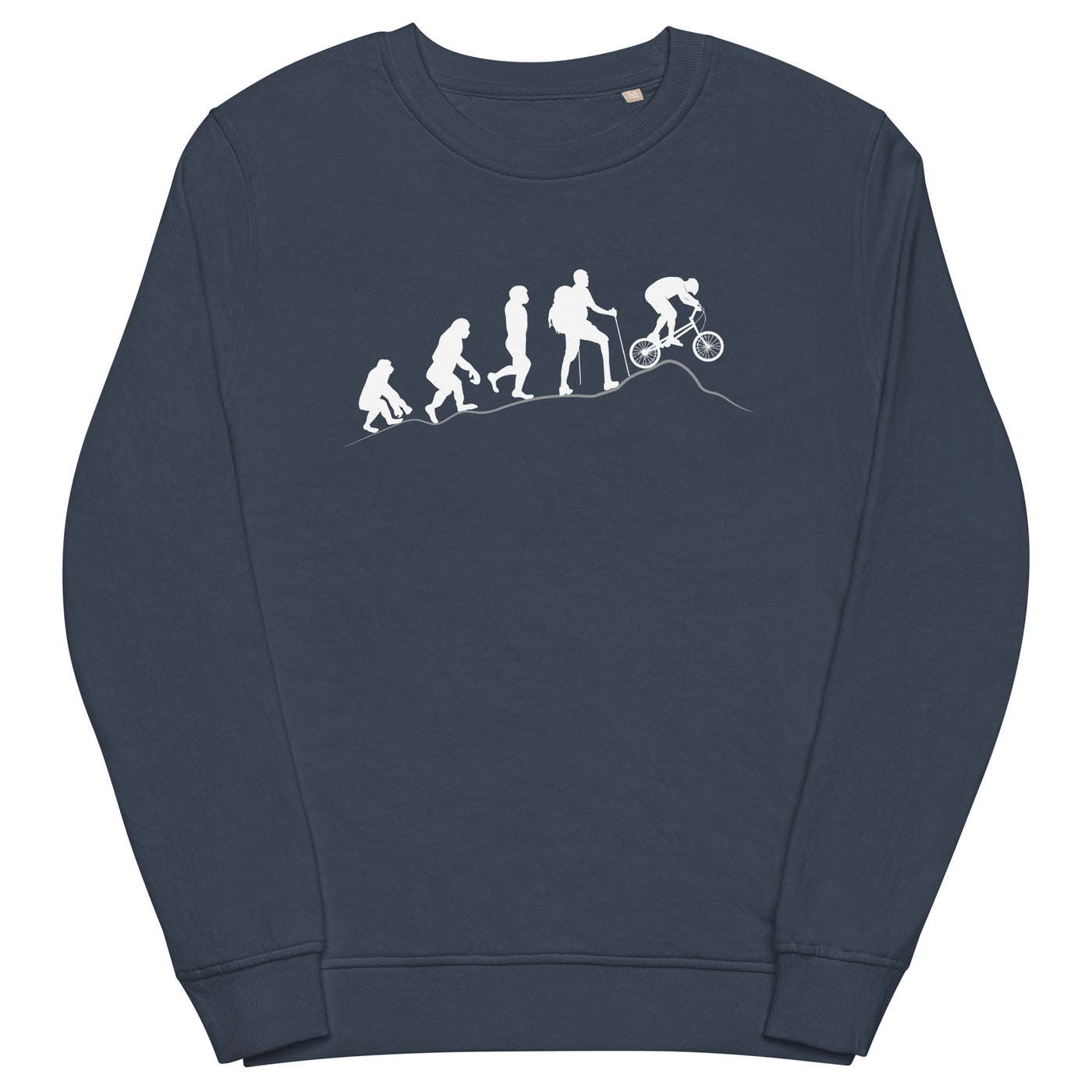 Mountainbike Evolution - (M) - Unisex Premium Organic Sweatshirt xxx yyy zzz French Navy