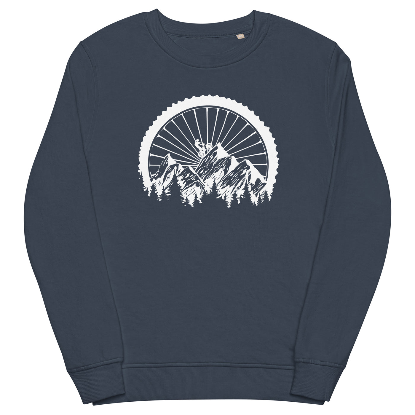 Mountainbike Geometrisch - (M) - Unisex Premium Organic Sweatshirt xxx yyy zzz French Navy