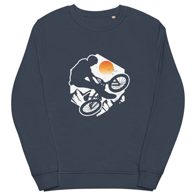 Mountainbike Jump - (M) - Unisex Premium Organic Sweatshirt xxx yyy zzz French Navy