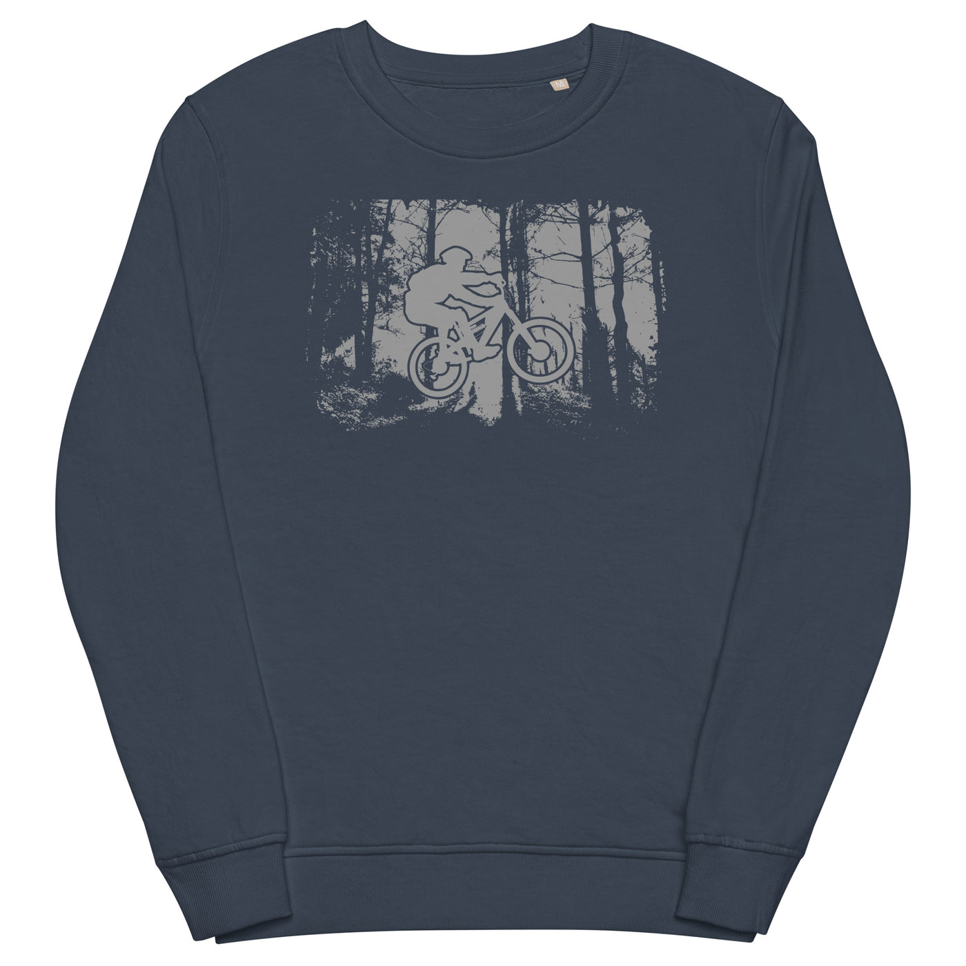 Mountainbiken im Wald - (M) - Unisex Premium Organic Sweatshirt xxx yyy zzz French Navy