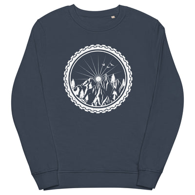 Rad mit Bergen drinnen - Unisex Premium Organic Sweatshirt fahrrad xxx yyy zzz French Navy