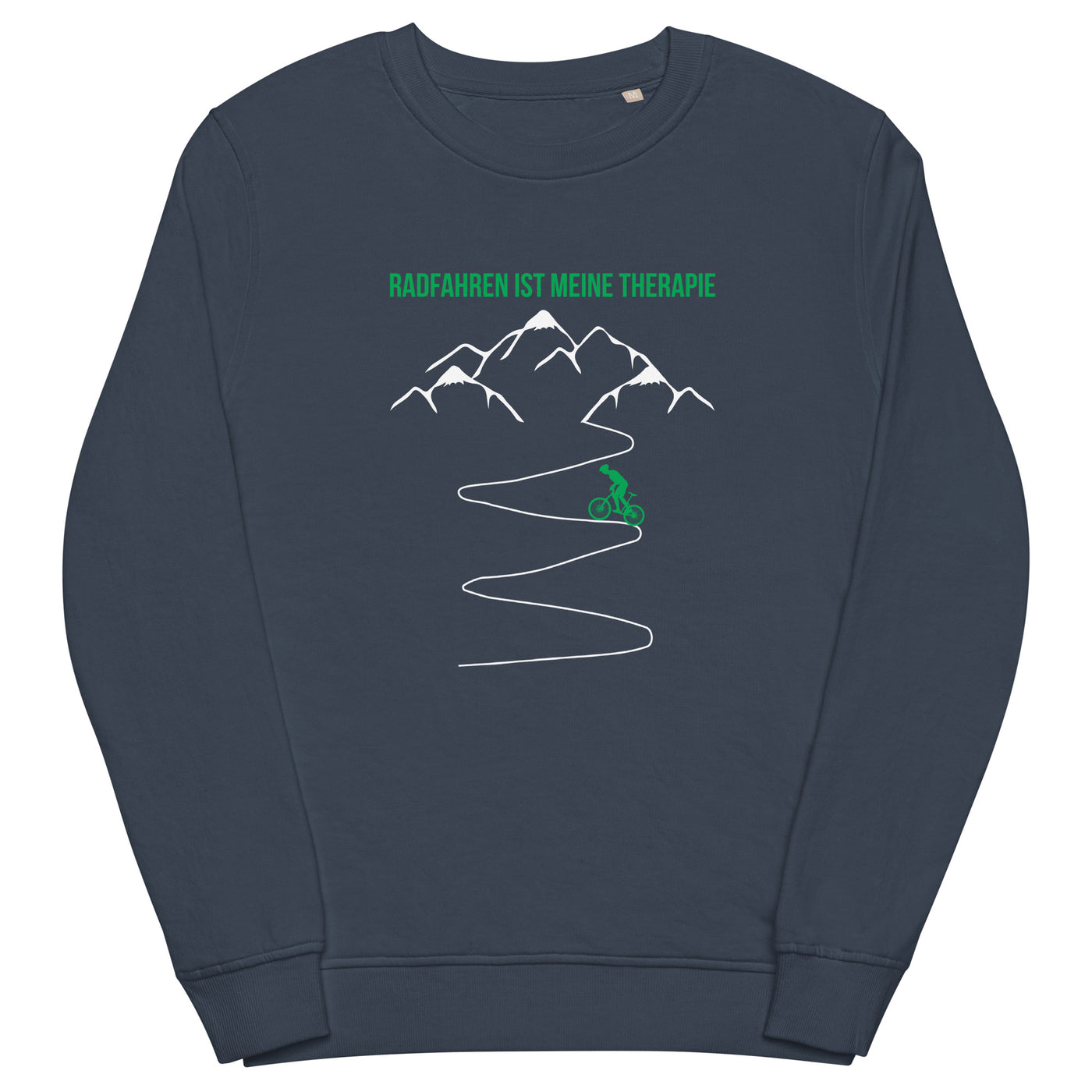 Radfahren ist meine Therapie - Unisex Premium Organic Sweatshirt fahrrad xxx yyy zzz French Navy