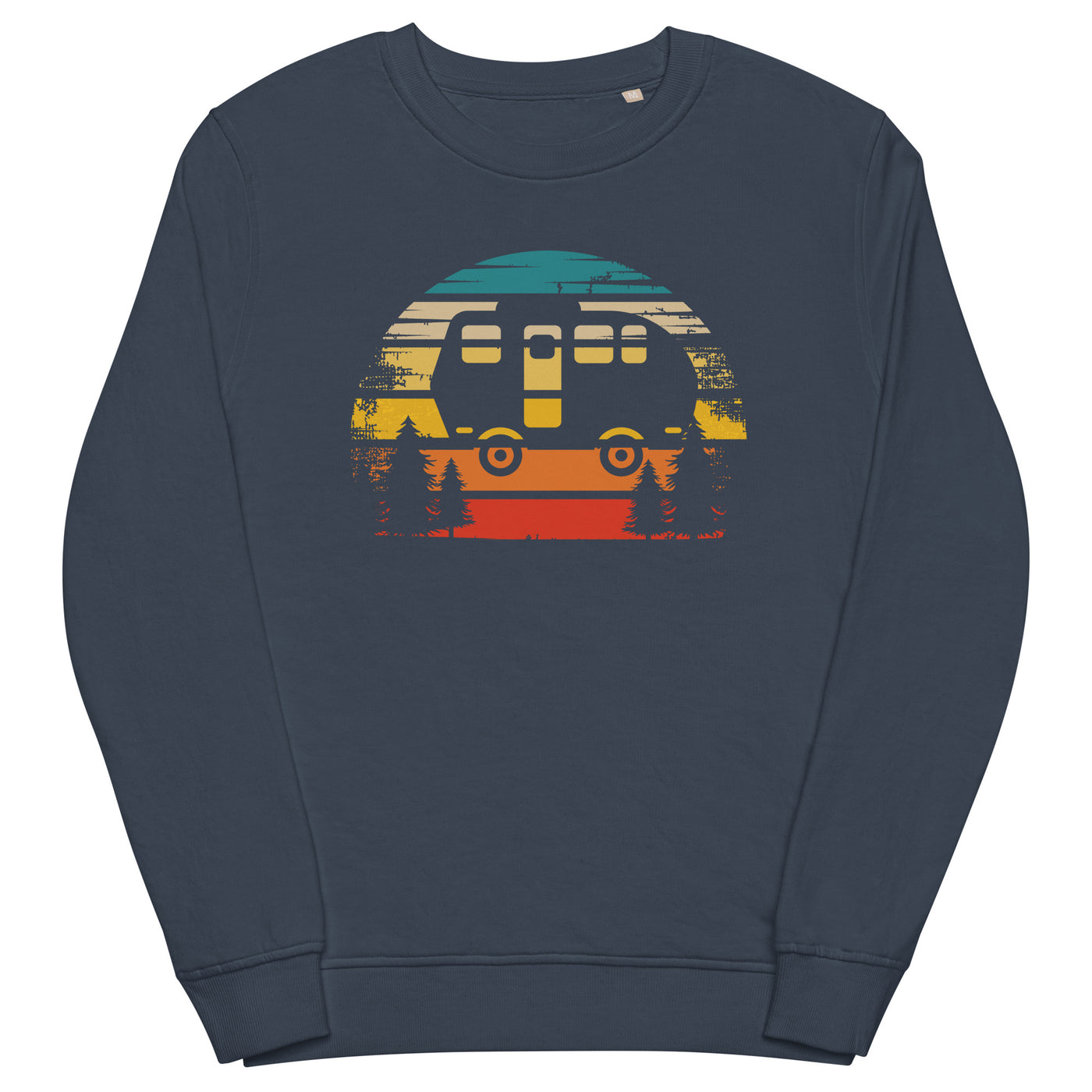 Retro Sonne und Camping - Unisex Premium Organic Sweatshirt camping xxx yyy zzz French Navy