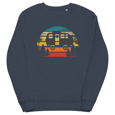 Retro Sonne und Camping - Unisex Premium Organic Sweatshirt camping xxx yyy zzz French Navy