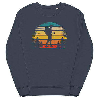 Retro Sonne und Wandern - Unisex Premium Organic Sweatshirt wandern xxx yyy zzz French Navy