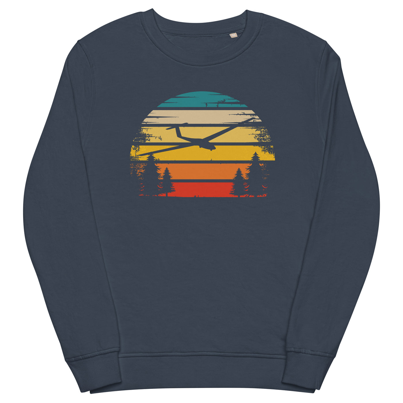 Retro Sonne und Segelflugzeug - Unisex Premium Organic Sweatshirt berge xxx yyy zzz French Navy