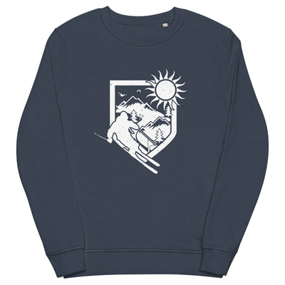 Ski und Brusttasche - Unisex Premium Organic Sweatshirt klettern ski xxx yyy zzz French Navy