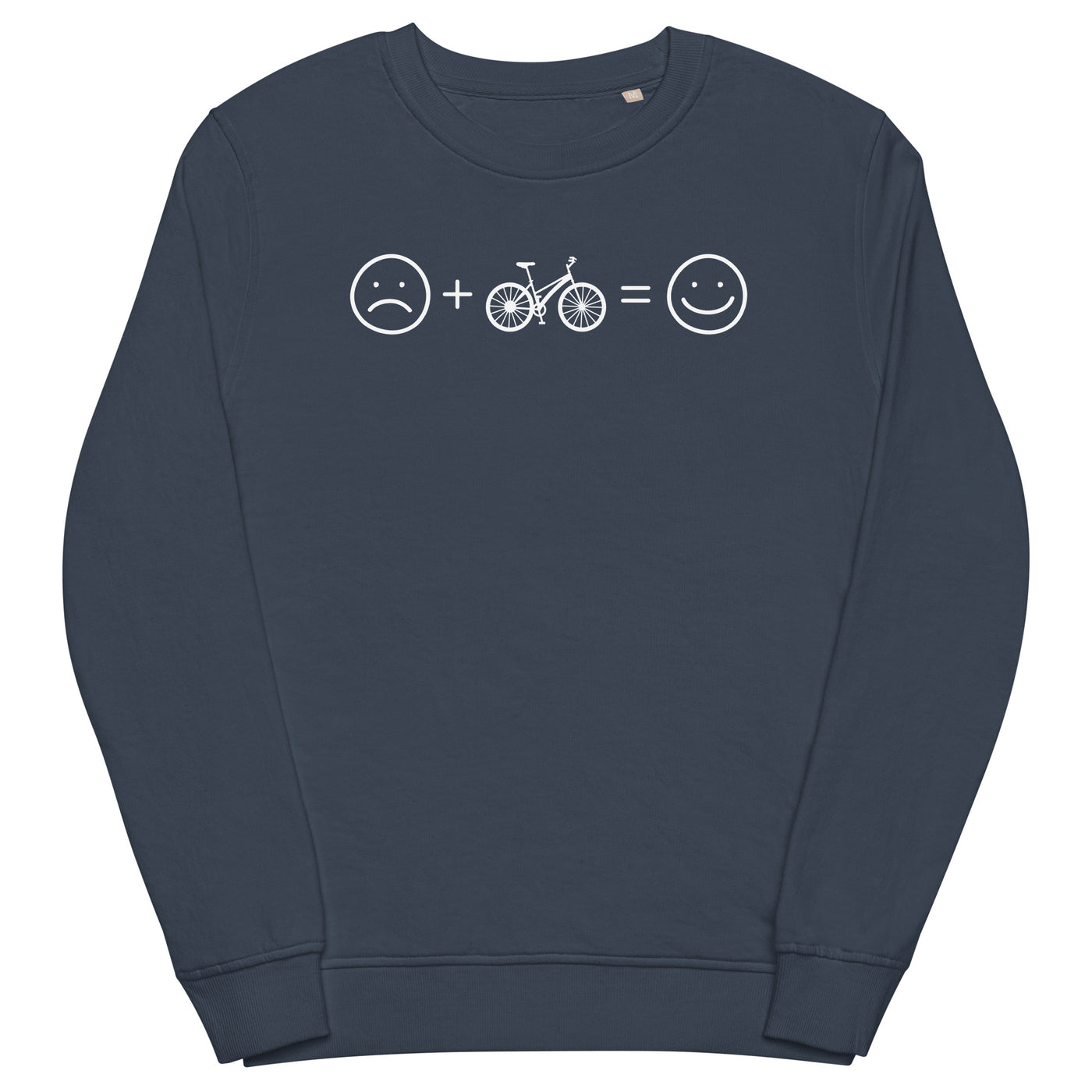 Lächelndes Gesicht und Fahrrad - Unisex Premium Organic Sweatshirt fahrrad xxx yyy zzz French Navy