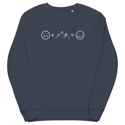 Lächelndes Gesicht und Berge - Unisex Premium Organic Sweatshirt berge xxx yyy zzz French Navy