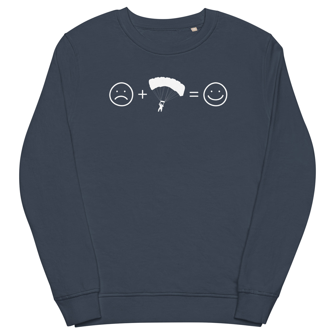 Lächelndes Gesicht und Paragleiten - Unisex Premium Organic Sweatshirt berge xxx yyy zzz French Navy