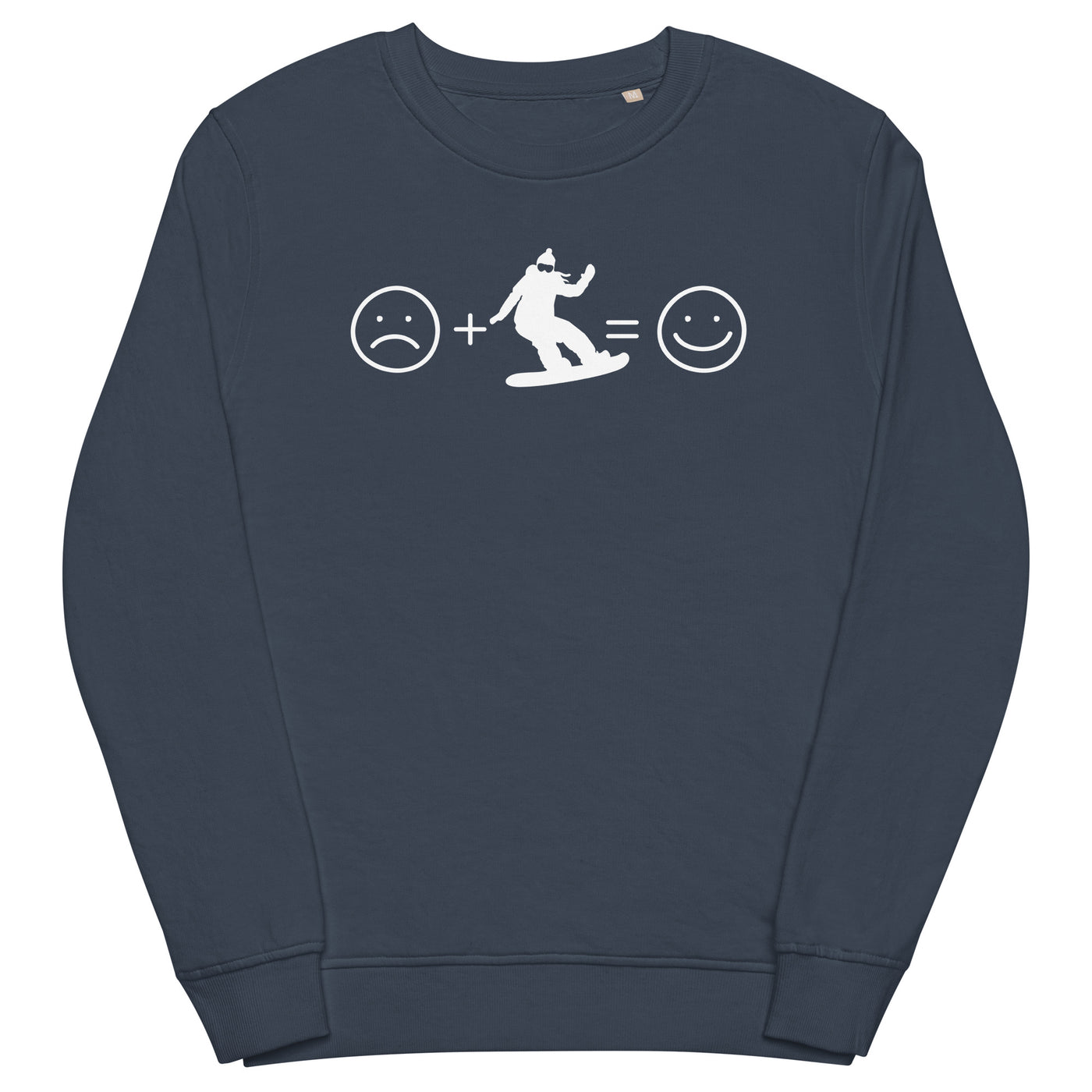 Lächelndes Gesicht und Snowboarding - Unisex Premium Organic Sweatshirt snowboarden xxx yyy zzz French Navy