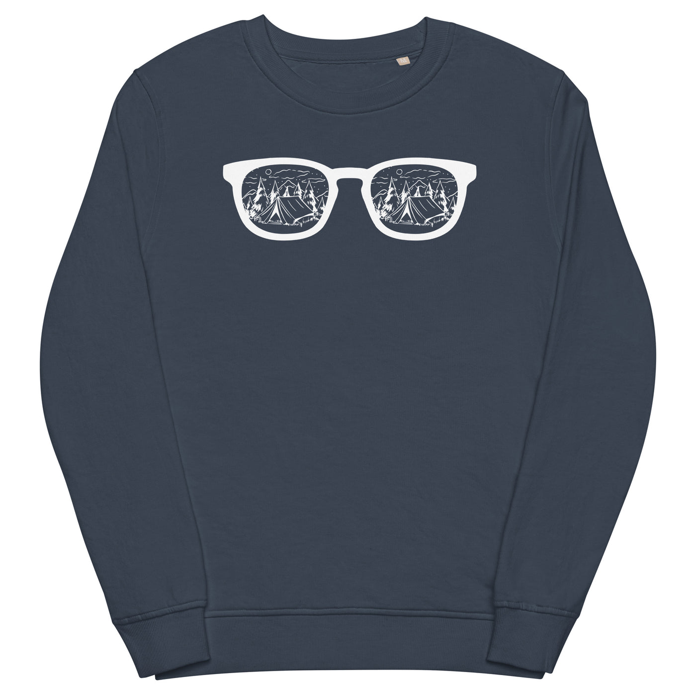 Sonnenbrille und Camping 1 - Unisex Premium Organic Sweatshirt camping xxx yyy zzz French Navy