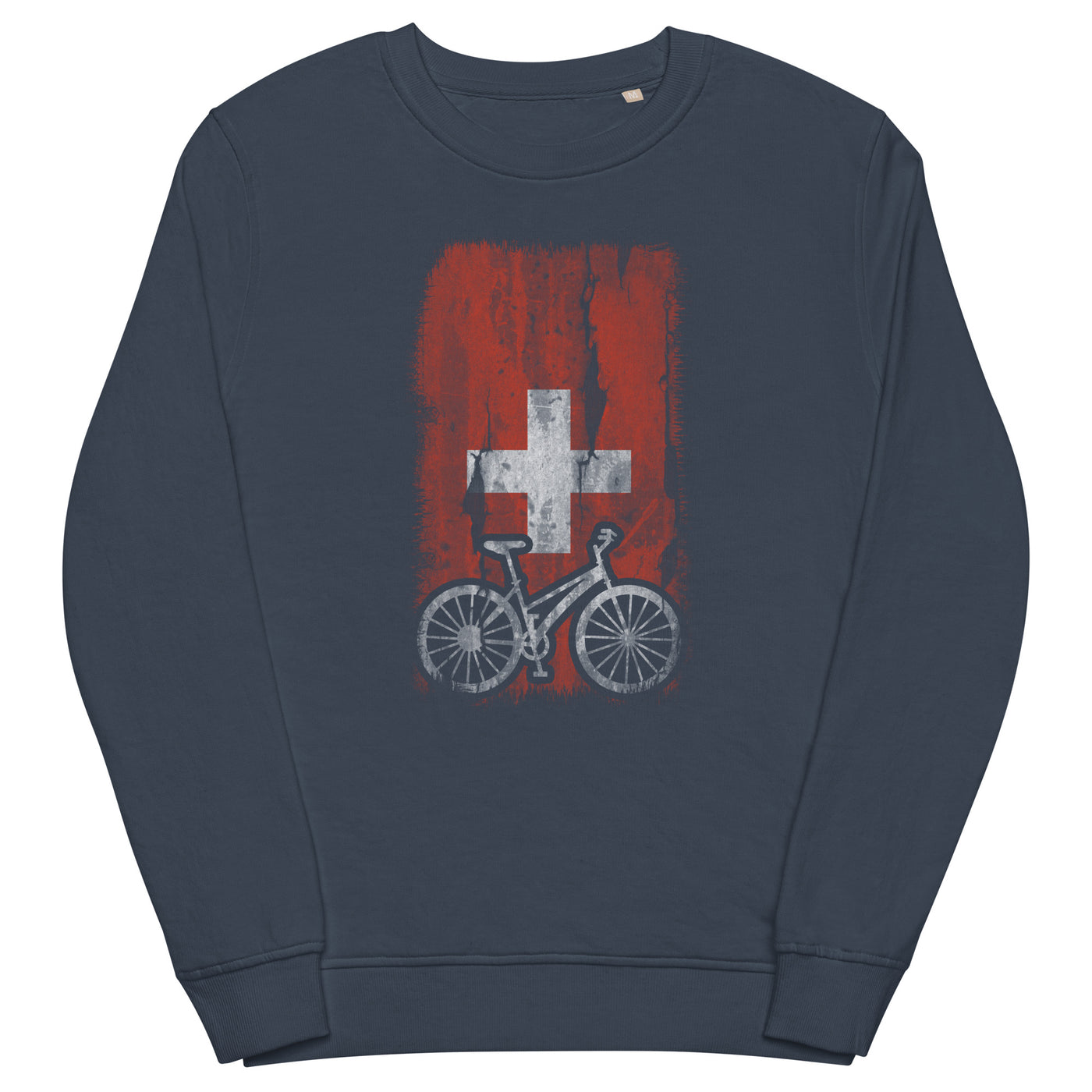 Schweizer Flagge und Radfahren - Unisex Premium Organic Sweatshirt fahrrad xxx yyy zzz French Navy