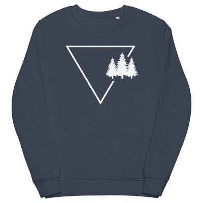 Dreieck 1 und Bäume - Unisex Premium Organic Sweatshirt camping xxx yyy zzz French Navy