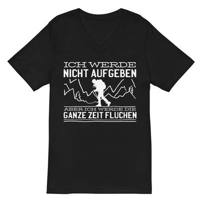 Ich werde nicht aufgeben aber fluchen - Herren V-Neck Shirt berge wandern 2XL