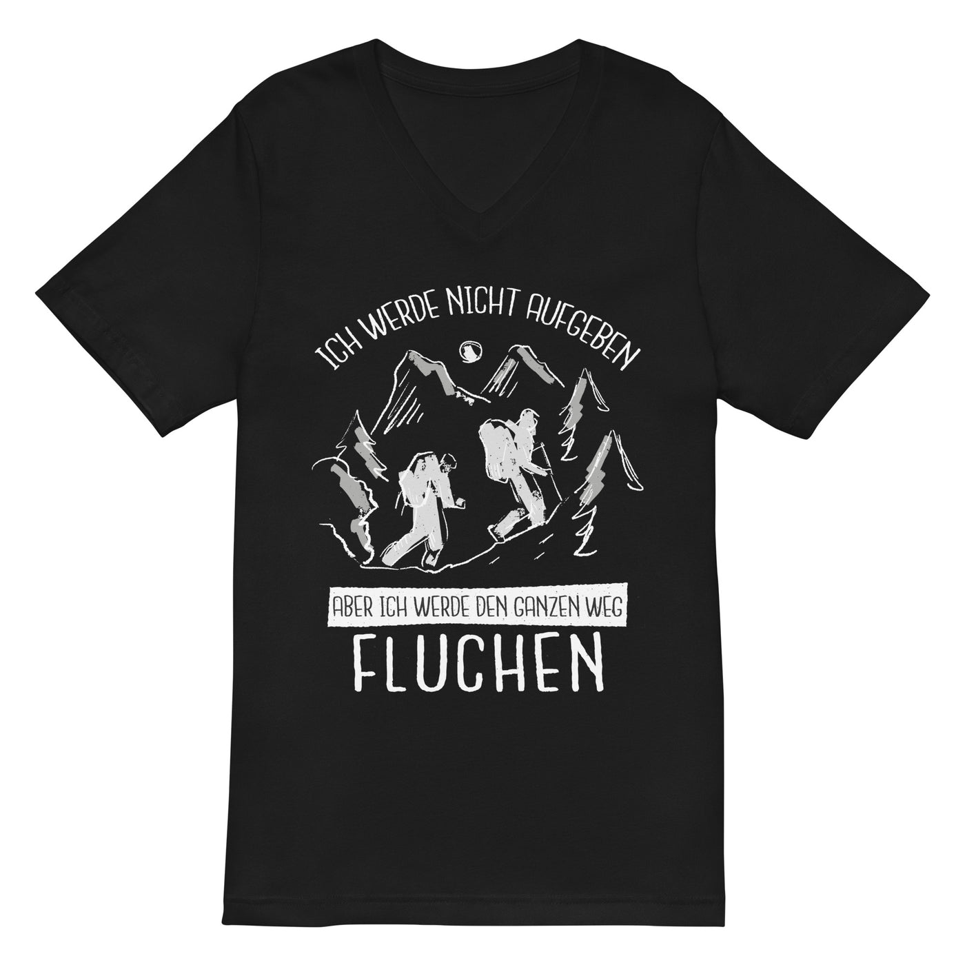 Ich werde nicht aufgeben - Herren V-Neck Shirt wandern 2XL