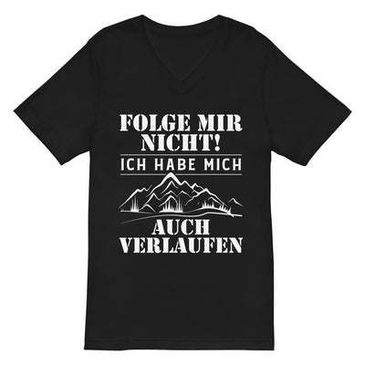 Folge mir nicht - Herren V-Neck Shirt wandern 2XL