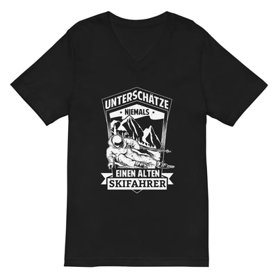 Unterschätze niemals nen alten Skifahrer - Herren V-Neck Shirt ski 2XL