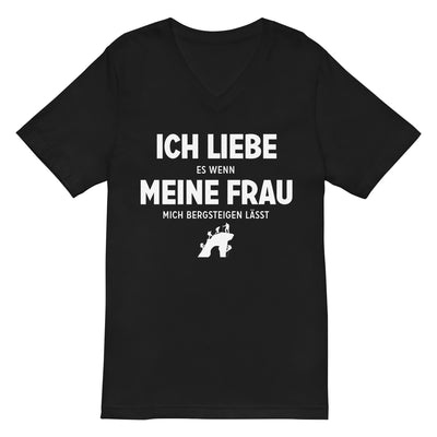 Ich Liebe Es Wenn Meine Frau Mich Bergsteigen Lasst - Herren V-Neck Shirt klettern xxx yyy zzz 2XL