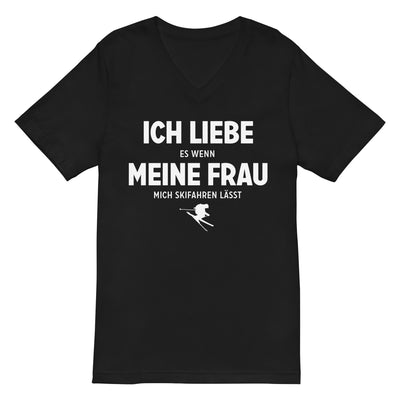 Ich Liebe Es Wenn Meine Frau Mich Skifahren Lasst - Herren V-Neck Shirt klettern ski xxx yyy zzz 2XL