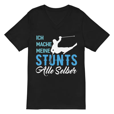 Ich mache meine Stunts alle selber - (S.K) - Herren V-Neck Shirt klettern xxx yyy zzz 2XL