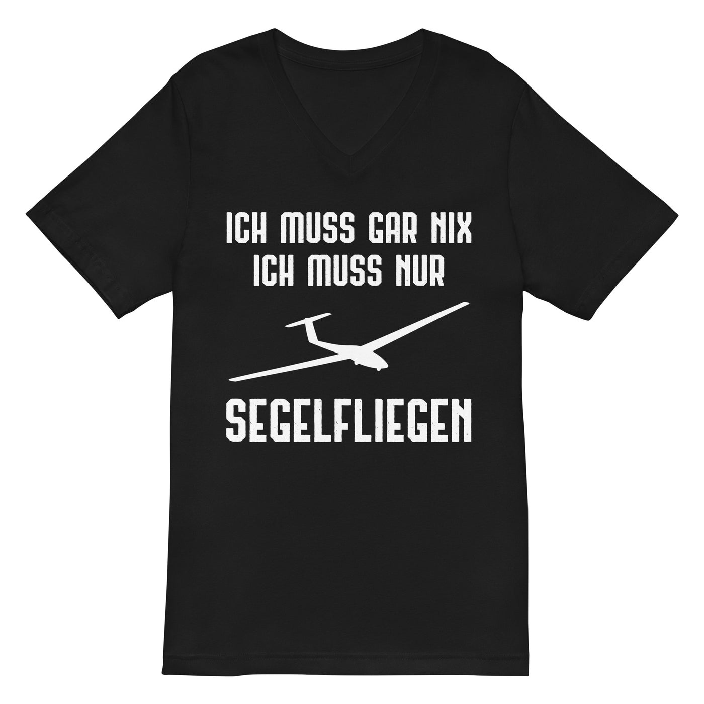 Ich Muss Gar Nix Ich Muss Nur Segelfliegen - Herren V-Neck Shirt berge xxx yyy zzz 2XL