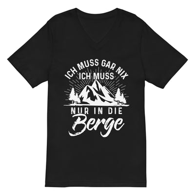 Ich muss nur in die Berge - Herren V-Neck Shirt berge wandern xxx yyy zzz Default Title