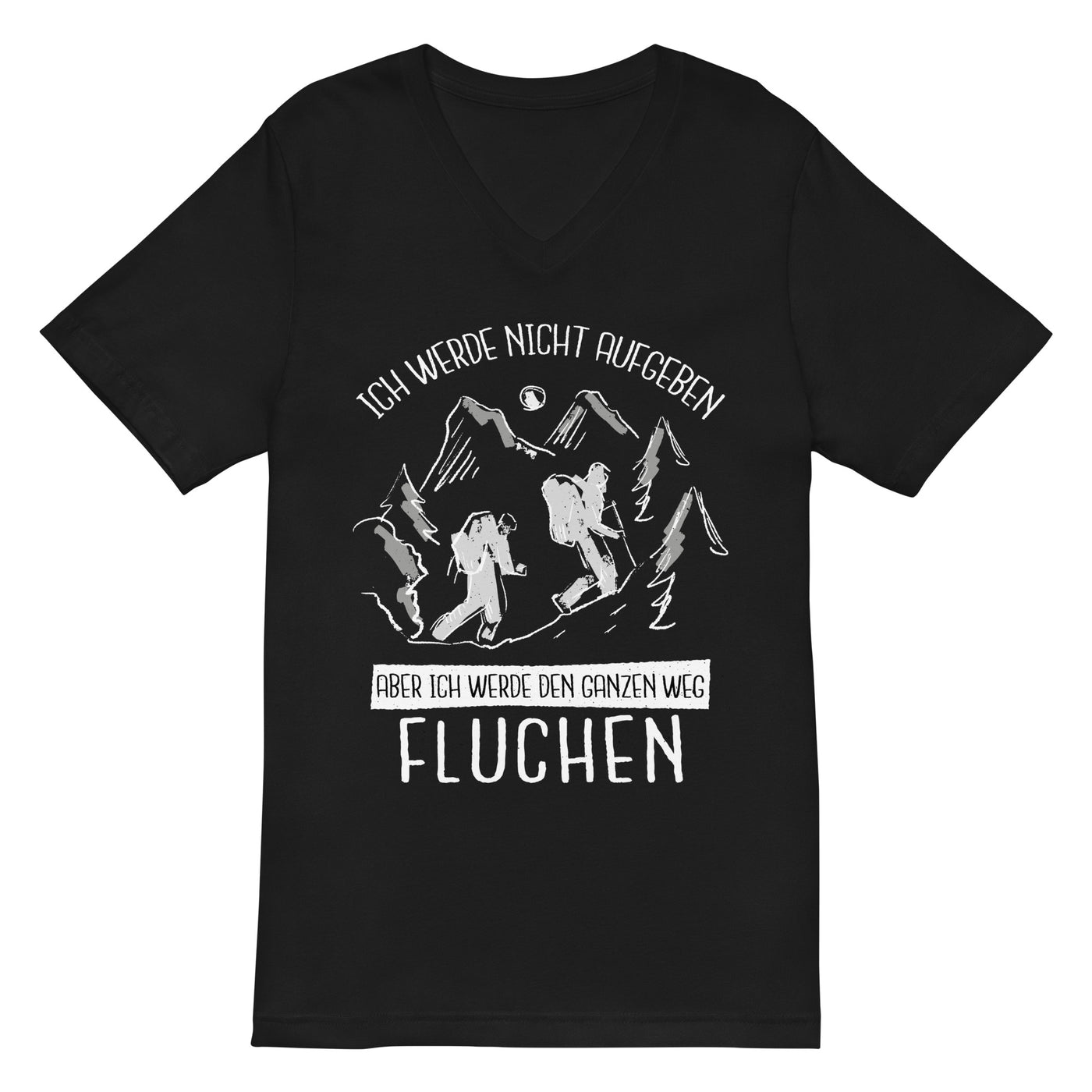 Ich werde nicht aufgeben - Herren V-Neck Shirt wandern xxx yyy zzz Default Title