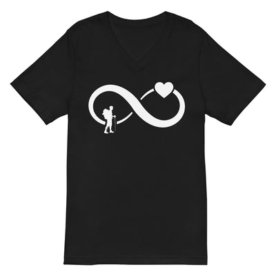 Infinity Heart and Hiking - Herren V-Neck Shirt wandern xxx yyy zzz Default Title