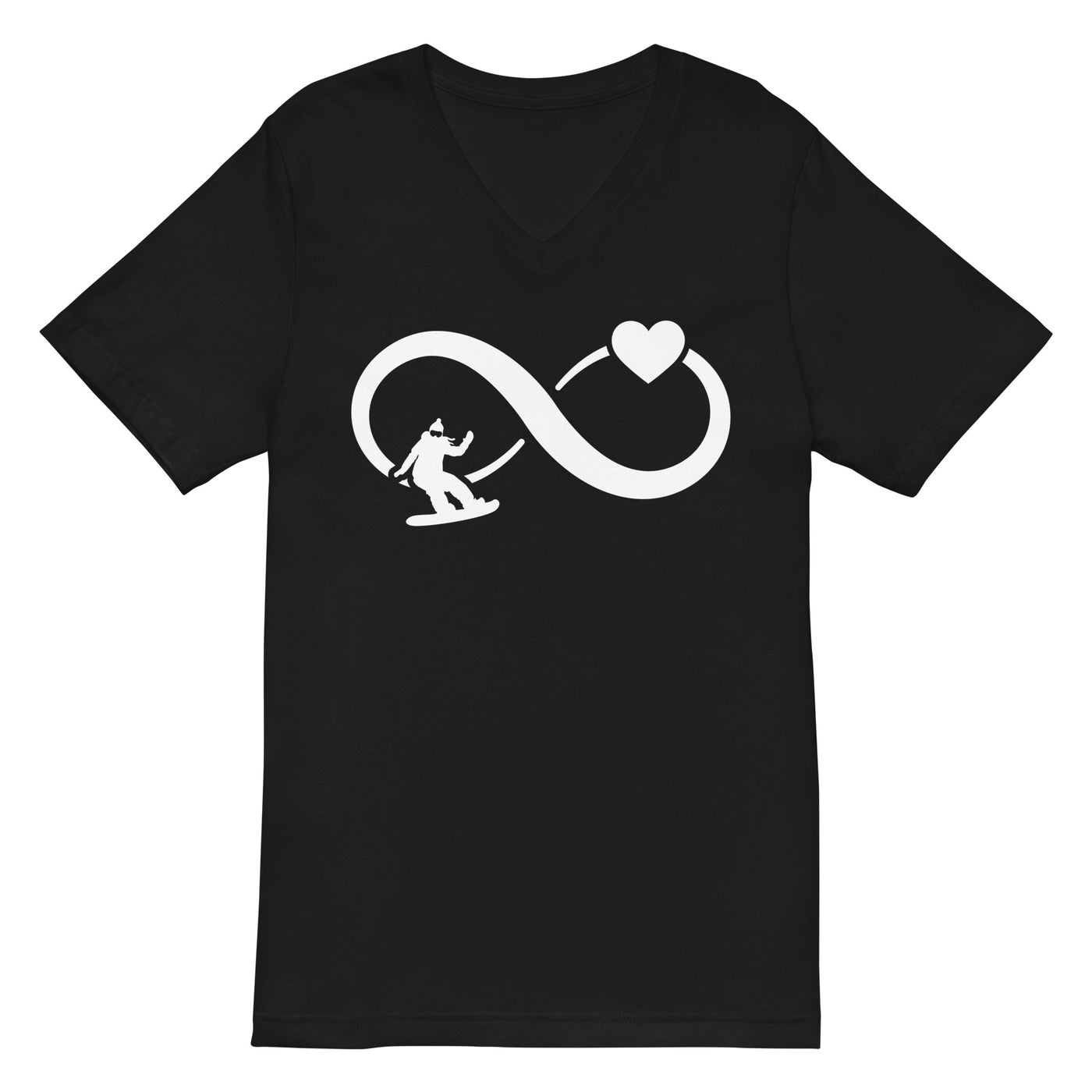 Infinity Heart and Snowboarding 1 - Herren V-Neck Shirt snowboarden xxx yyy zzz Default Title