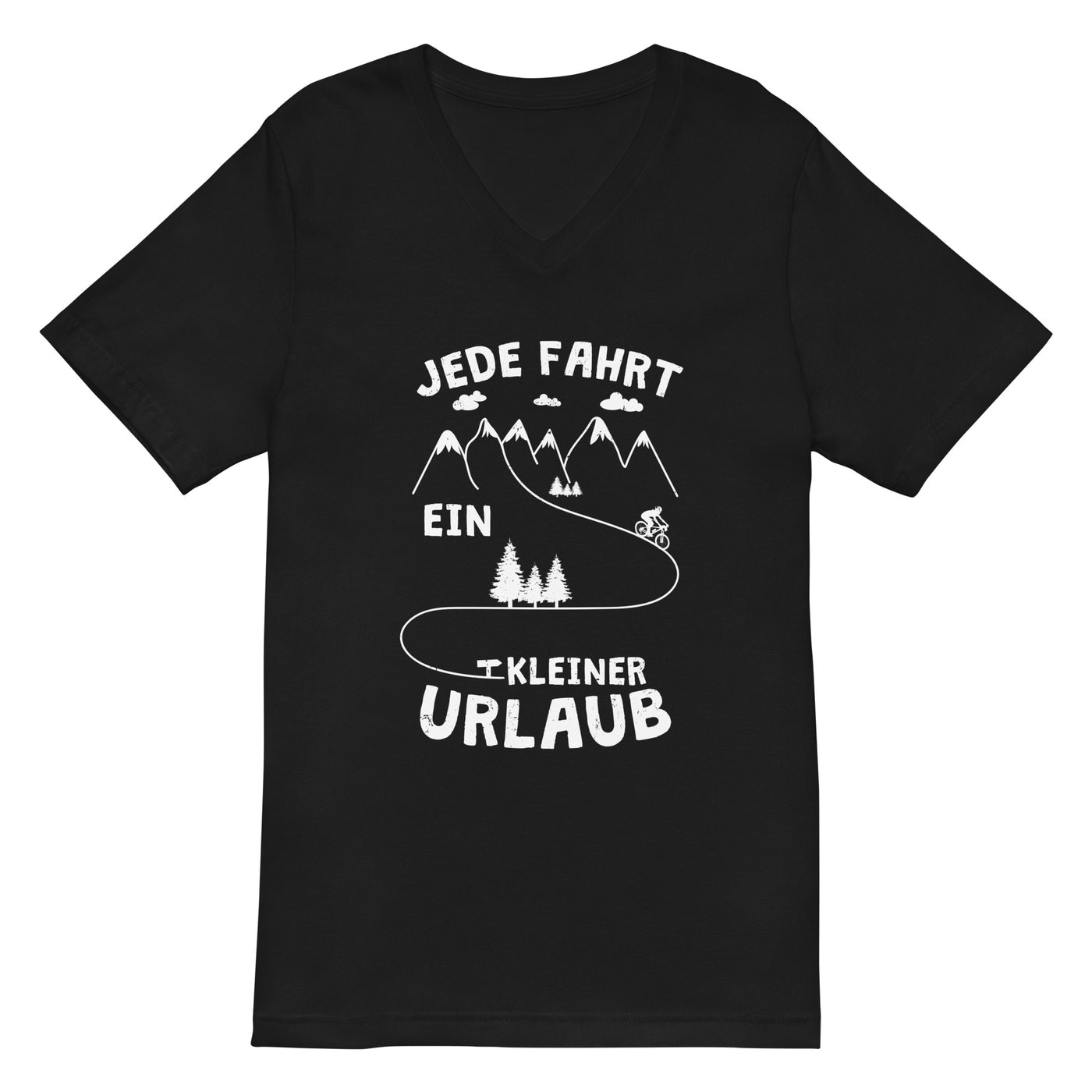 Jede Fahrt ein kleiner Urlaub - Herren V-Neck Shirt fahrrad xxx yyy zzz 2XL